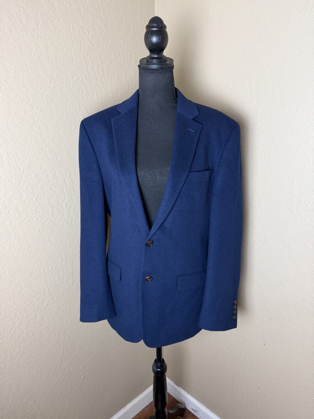 Lauren Ralph Lauren Blazer Mens 38R Blue Wool Silk Cashmere Sport Coat